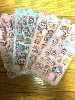 新品、未開封、ラブブお尻ぷにぷにステッカー4枚セット