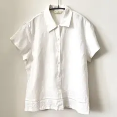 【Eddie Bauer】 半袖 リネンシャツ ホワイトのサムネイル
