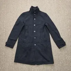 KBF スタンドカラーミドルコート　チャコールグレー