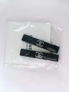 新品　CHANEL/シャネル ヘアクリップ/ヘアピン 2本 ノベルティ　黒のサムネイル