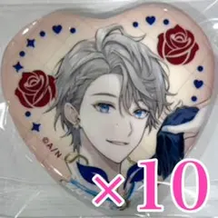 にじさんじ Rose Valentine ︎ハート型缶バッジ ノーマル　甲斐田晴