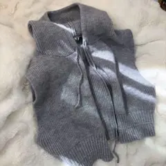 韓国 ニット ノースリーブ パーカー