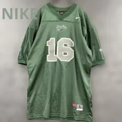 ナイキ イーグルス フットボール ジャージ 16番 緑 ビンテージ【5442】