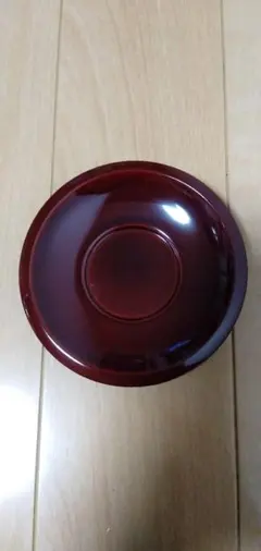 赤色円形茶托 5枚セット