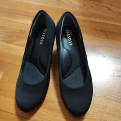 CLOSSHI 黒パンプス　スエード調のサムネイル