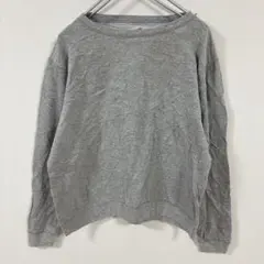 【M】Hanes ヘインズ スウェット トレーナー グレー 無地 裏起毛 古着のサムネイル