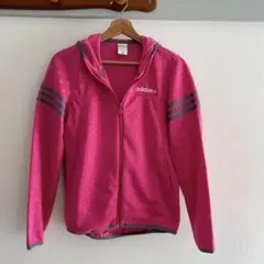 adidas パーカー　ピンク