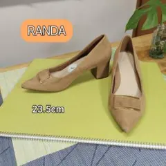 RANDA スエードパンプス 23.5cm バックル ベージュのサムネイル