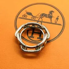 ✨HERMES✨エルメス シェーヌダンクル シルバー 約22号 スカーフリングのサムネイル
