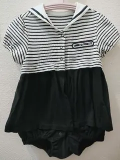 COMME CA FOSSETTE ストライプロンパース
