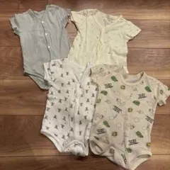 半袖前開きロンパース肌着　80-90