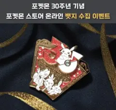 新品未開封】ポケモン 30周年記念 韓国限定 ピンバッチ 第3世代御三家