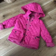 POLO ピンク キルティング フード付きジャケット