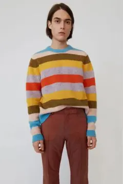 ビンテージ　Acne studios カラフルストライプニットセーターのサムネイル