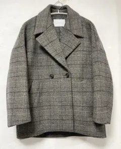 美品green label relaxingオーバーサイズショートダブル コート