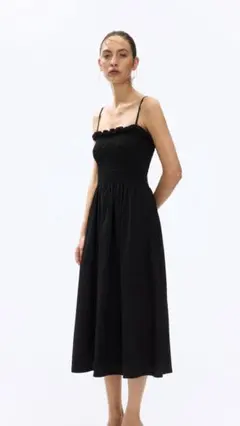 【H&M】キャミワンピース ブラック XSサイズのサムネイル