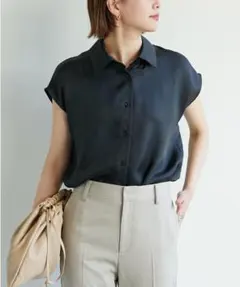 2025美品☆ドローイングナンバーズ スキッパーロングスリーブシャツ 38