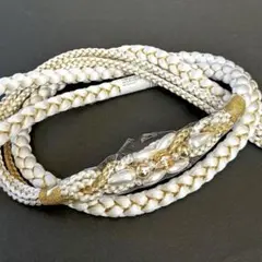 帯締め 正絹 豪華 パール 飾り付き 479WHL ※新品