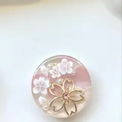 レジン　ヘアゴム　桜と紫陽花　パールピンク◡̈♥︎