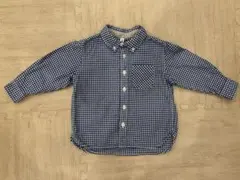 無印良品ベビー　ギンガムチェックシャツ　90
