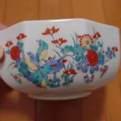 有田焼香泉作　花鳥柄 八角中鉢 器 和食器