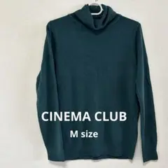 CINEMA CLUB ダークグリーン タートルネックニット 長袖M