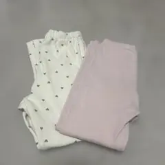 UNIQLO レギンス 110 2枚セット ピンク ハート 記名なし