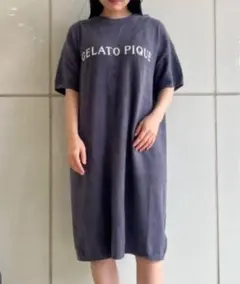 【美品】【週末SALE】gelato pique スムーズィーロゴワンピース