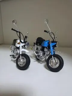 アオシマバイクシリーズプラモデル完成品。ホンダゴリラ＆モンキー2台セットカスタム