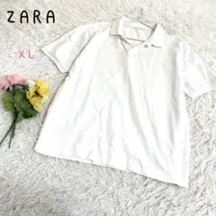 ⭐︎ザラ【XL】半袖ポロシャツ 襟付きトップス 無地 シンプル 大きいサイズのサムネイル