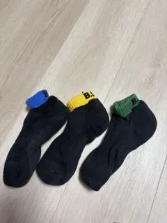 3足セット ブラック バスケソックス
