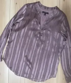 BANANA REPUBLIC ストライプ シアーブラウス ピンク XS
