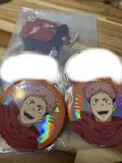 呪術廻戦 セガラッキーくじ Fun!Fun!Fun! 虎杖悠仁 アクスタ 缶バ