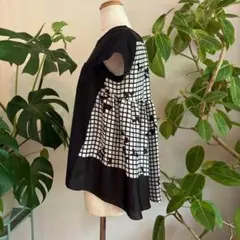 sacaiドッキングハートカモフラブラウスTシャツp6