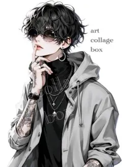 2685 おすそ分けファイル　人物ステッカー　男の子　コラージュ素材