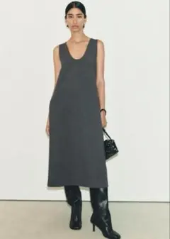 M】ZARA WOMEN ノースリーブ ミディ ワンピース - メルカリ