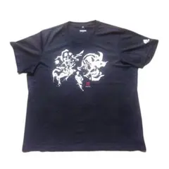 adidas Tシャツ 8XO 黒 風神雷神プリント ビッグサイズ ユニセックス
