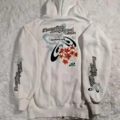 【ピコ】y2k 90s 00s フルジップパーカー　ホワイト Mサイズ