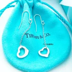 新品 ギフト包装 ティファニー オープンハートティアドロップピアス