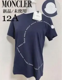 新品　MONCLER モンクレール　ロゴT ネイビー　12Aのサムネイル