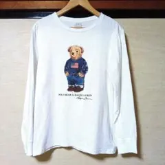 美品✨️ ラルフローレン ポロベア長袖Tシャツ L/160 ホワイト