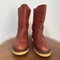 レザーブーツ 赤茶色　ラバーソール付き　メンズ