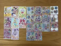プリキュアカード3枚、シール