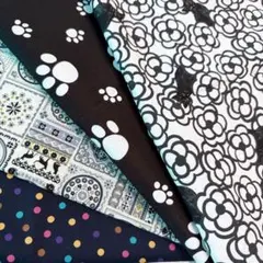 予約済み★No.4080 猫柄☆ハギレセット☆綿生地