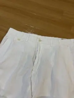 未使用に近い　ポロラルフローレン　リネンパンツ　ホワイト　W36/32