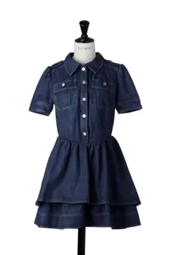 Herlipto Tiered Denim Mini Dress Mサイズのサムネイル