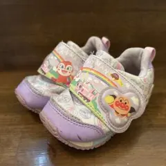 アンパンマン ベビーシューズ ピンク/紫 13.5