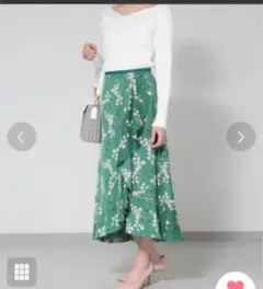 マルティニーク ラップスカート　花柄　ロングスカート