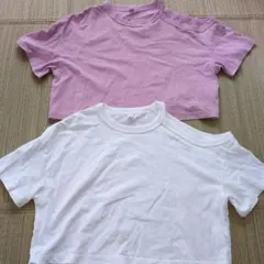 GU クロップドTシャツ 2枚セット Lサイズのサムネイル