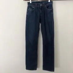 ストレートデニムパンツ ダークブルー ウエスト76cm